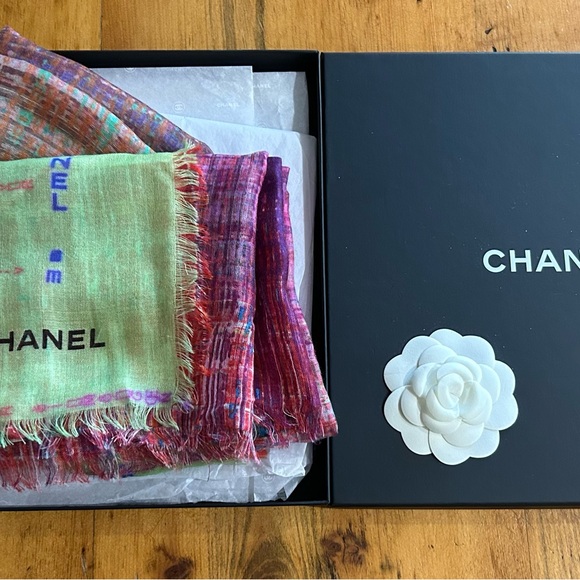 CHANEL Multi Color Cashmere & Silk Scarves - Picture 1 of 11